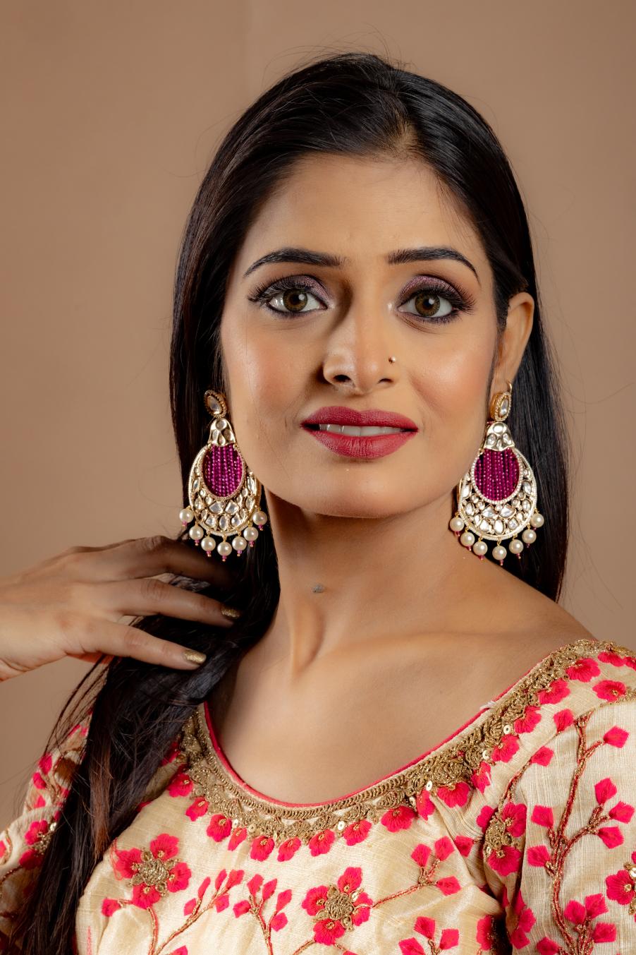 Buy BLUSH RUBY CHANDBALI